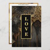 *~ 14 UAWG AR26 QR Gold Lace LIEBE Luxury Wedding Einladung (Vorne/Hinten)