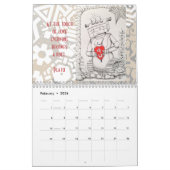 14 ursprüngliche Zeichnungen, Kalender 2018 (Feb 2026)