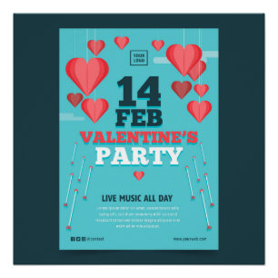 14 Valentinisches Party des FEB Poster