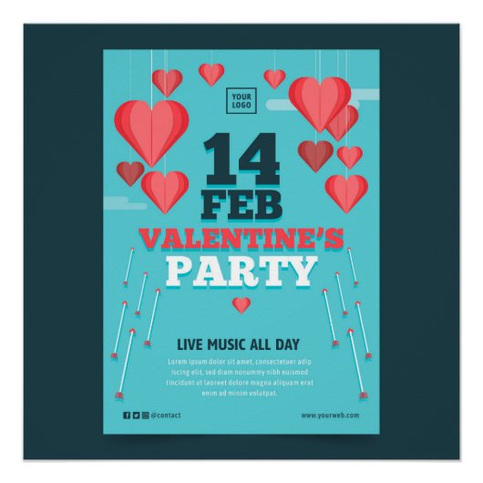 14 Valentinisches Party des FEB Poster (Vorderseite)