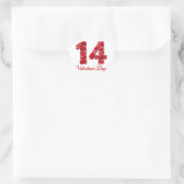 14 Valentinstag Herznummer Aufkleber | Romantisch (Tasche)