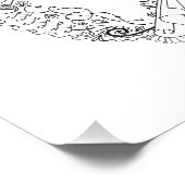 14 x 11 Foto Illustriertes Künstlerisches Friedens (Ecke)