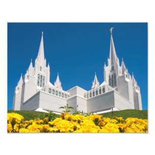 14" x 11" Tempel des Foto-LDS San Diego Fotodruck
