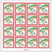 14 x 14 Bingo Aufkleber (Blatt)