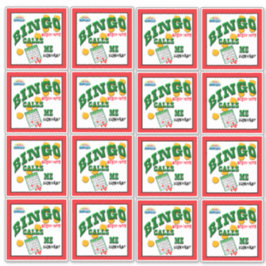 14 x 14 Bingo Aufkleber