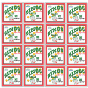 14 x 14 Bingo Aufkleber