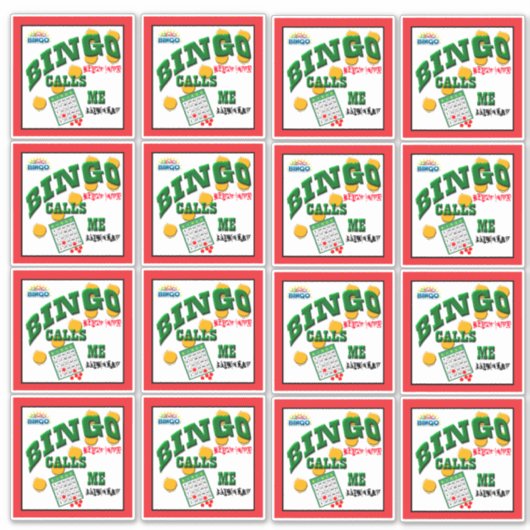 14 x 14 Bingo Aufkleber (Vorderseite)