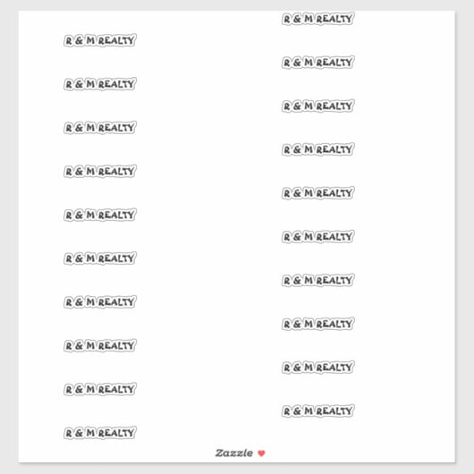 14 " X 14" STICKER (Blatt)