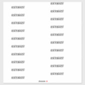 14 " X 14" STICKER (Blatt)