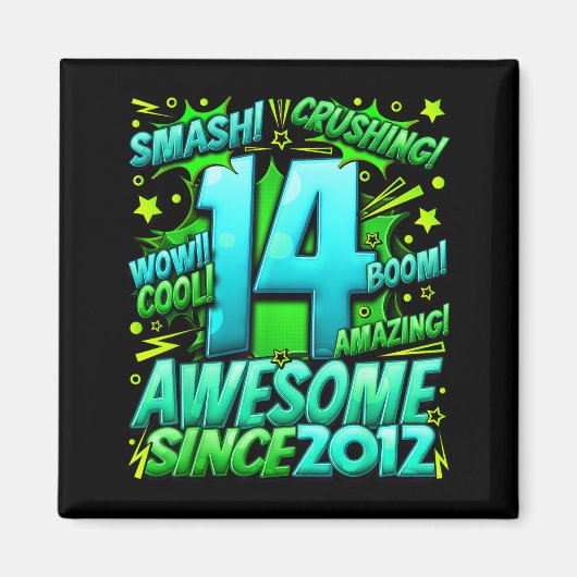 14 Year Old For Boys 14th Birthday Boy 14 Year Old Magnet (Vorne)