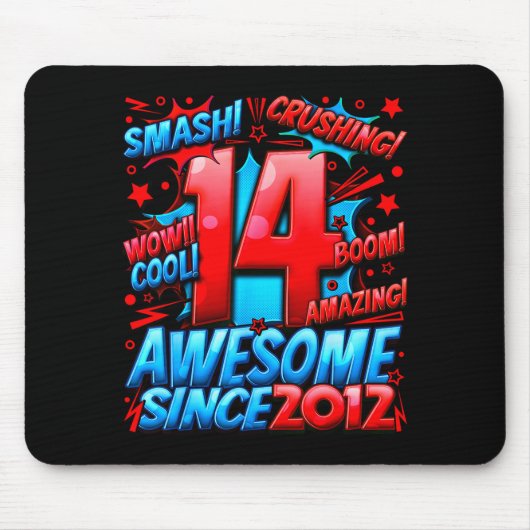 14 Year Old For Boys 14th Birthday Boy 14 Year Old Mousepad (Vorne)