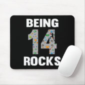 14 Year Old Rock Climber Birthday 14th Climber Bei Mousepad (Mit Mouse)