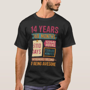 14 Years Of Being Awesome 14th Birthday 14 Years T-Shirt
