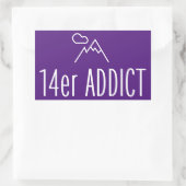 14er Addict Rechteckiger Aufkleber (Tasche)