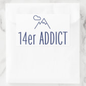 14er Addict Rechteckiger Aufkleber (Tasche)