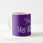 14er Addict Zweifarbige Tasse (Vorderseite Links)