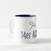 14er Addict Zweifarbige Tasse (Vorderseite Links)