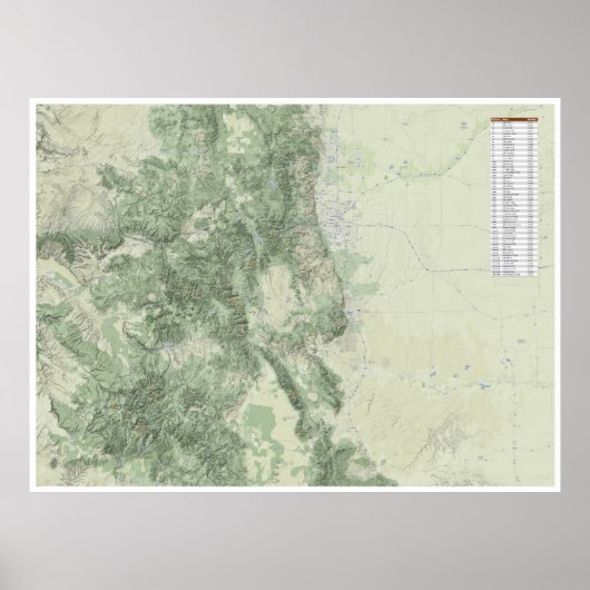 14er Colorado - schwierige Legende Poster (Vorne)