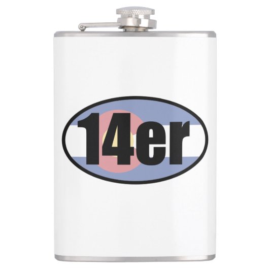 14er-Flagge Flachmann (Vorderseite)