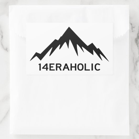 14eraholisch rechteckiger aufkleber (Tasche)