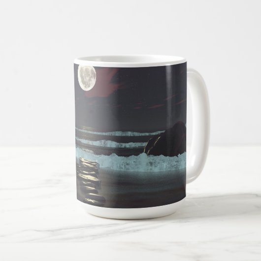 14oz mg mit "Stony Path"-Bild Kaffeetasse (VorderseiteRechts)