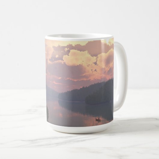 14oz Tasse mit "Quiet Waters"-Bild (VorderseiteRechts)