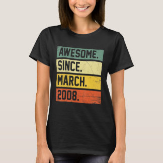 14th Birthday 14 Years Old Awesome Since March 20 T-Shirt