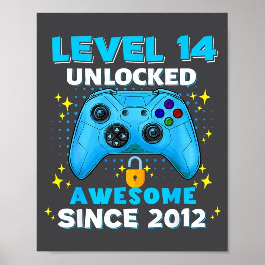 14th Birthday For Boys 14 Years Birthday Kids  Poster (Vorne)