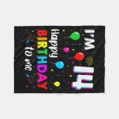 14th Birthday I'm 14 Happy Birthday To Me 14 Years Fleecedecke (Vorderseite (Horizontal))