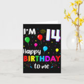 14th Birthday I'm 14 Happy Birthday To Me 14 Years Karte (Gelbe Blume)