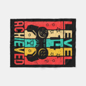 14th Birthday Level 14 Achieved Gamer Funny Birthd Fleecedecke (Vorderseite (Horizontal))