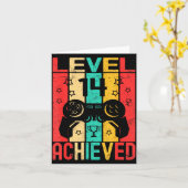 14th Birthday Level 14 Achieved Gamer Funny Birthd Karte (Gelbe Blume)