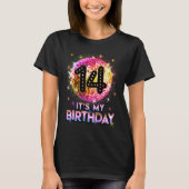 14th Birthday Outfit For Girls 1970s Retro Ball Di T-Shirt (Vorderseite)