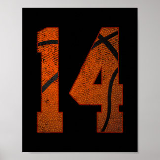 14th Birthday Party Fourteen 14 Year Old Sketll Bd Poster