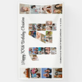 14th Birthday Party Number 14 Photo Collage Banner (Vertikal)