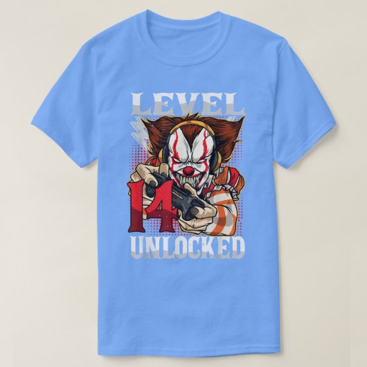 14th Birthday Video Gamer Scary Clown Turning 14 G T-Shirt (Design vorne)