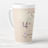 14th Ivory Wedding Anniversary Elephants & Opals   Milchtasse (Linke Ecke)