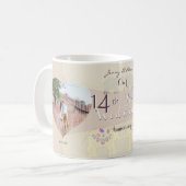 14th Wedding Anniversary Ivory Coffee Mug Kaffeetasse (Vorderseite Links)