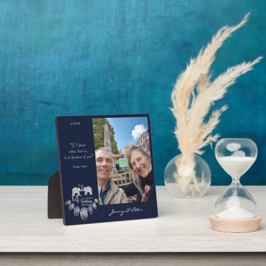 14th Wedding Anniversary Opals&Elephants + Foto Fotoplatte (InSitu)