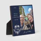 14th Wedding Anniversary Opals&Elephants + Foto Fotoplatte (Vorderseite)