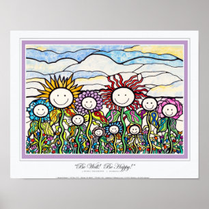 14x11"Be Well..." Ekleberry All-color ribbon art Poster