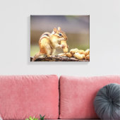 14x11 Chipmunk mit Erdnuss Leinwanddruck (Insitu (Wohnzimmer))