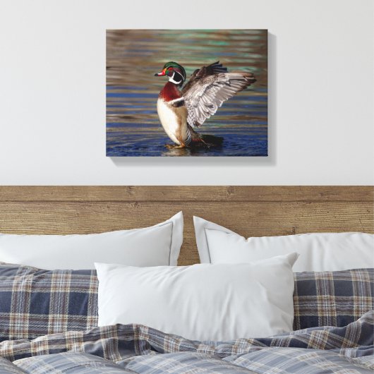 14x11 Holzente Leinwanddruck (Insitu (Schlafzimmer))