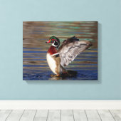 14x11 Holzente Leinwanddruck (Insitu (Holzboden))