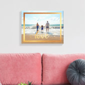 14x11 Liebe Typografie mit Goldrahmen Leinwanddruck (Insitu (Wohnzimmer))