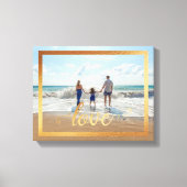 14x11 Liebe Typografie mit Goldrahmen Leinwanddruck (Vorderseite)