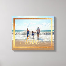 14x11 Liebe Typografie mit Goldrahmen