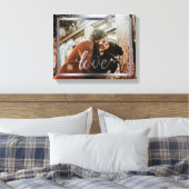 14x11 Liebe Typografie mit Silberrahmen Leinwanddruck (Insitu (Schlafzimmer))