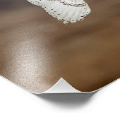 14x11 Schneeeule im Flug Fotodruck (Ecke)