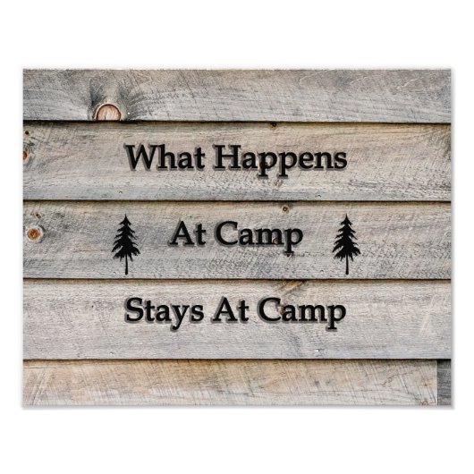 14x11 Was im Camp bleibe Fotodruck (Vorne)